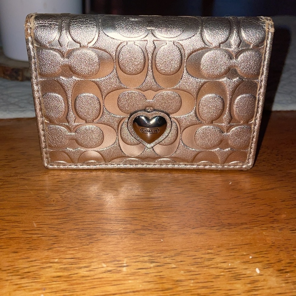Gold coach card case - Picture 1 of 8